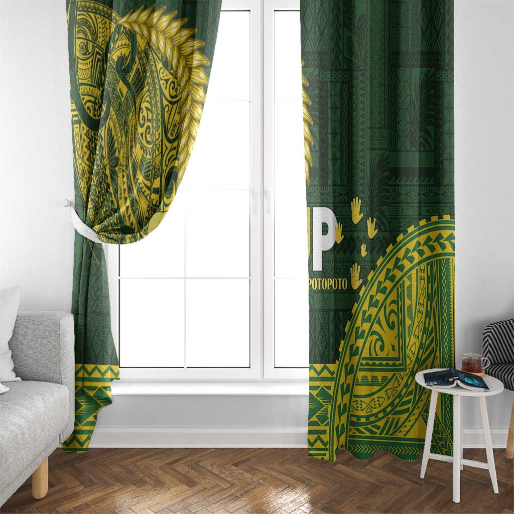 Samoa SUP Window Curtain Samoan Motif Patterns - Polynesian Pride