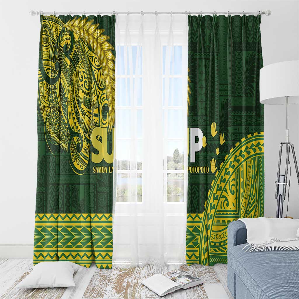 Samoa SUP Window Curtain Samoan Motif Patterns - Polynesian Pride