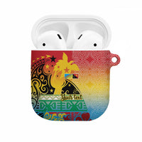 Personalised Torba PNG Day AirPods Case Oro Tapa Pattern - Polynesian Pride