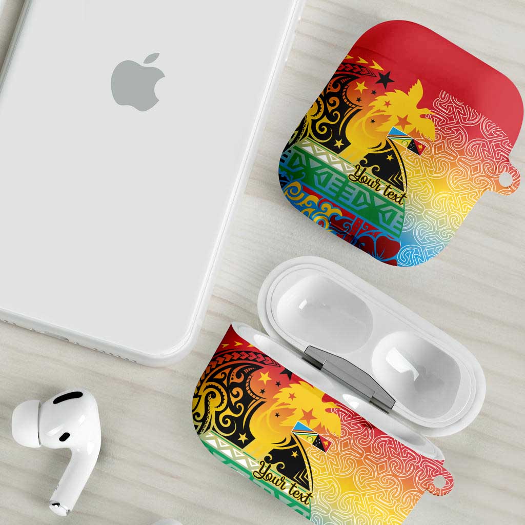 Personalised Torba PNG Day AirPods Case Oro Tapa Pattern - Polynesian Pride