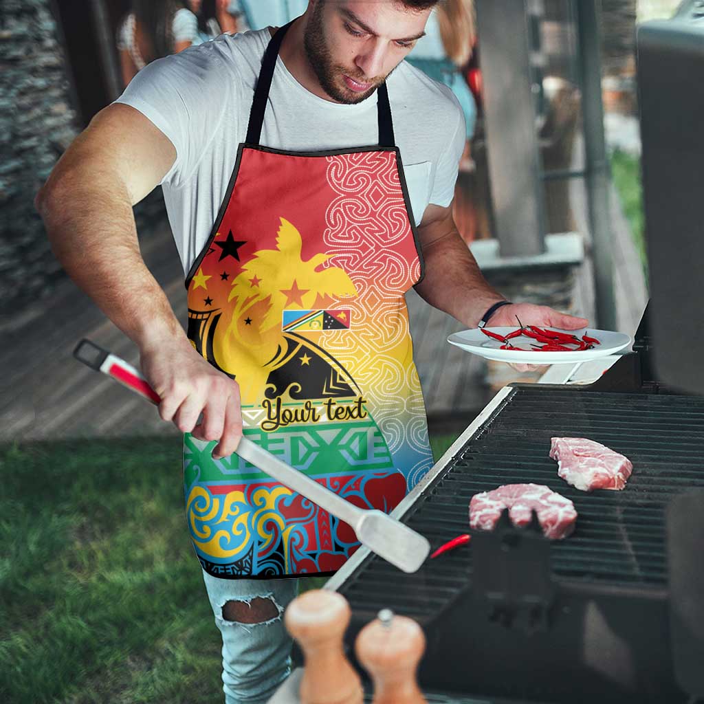 Personalised Torba PNG Day Apron Oro Tapa Pattern - Polynesian Pride