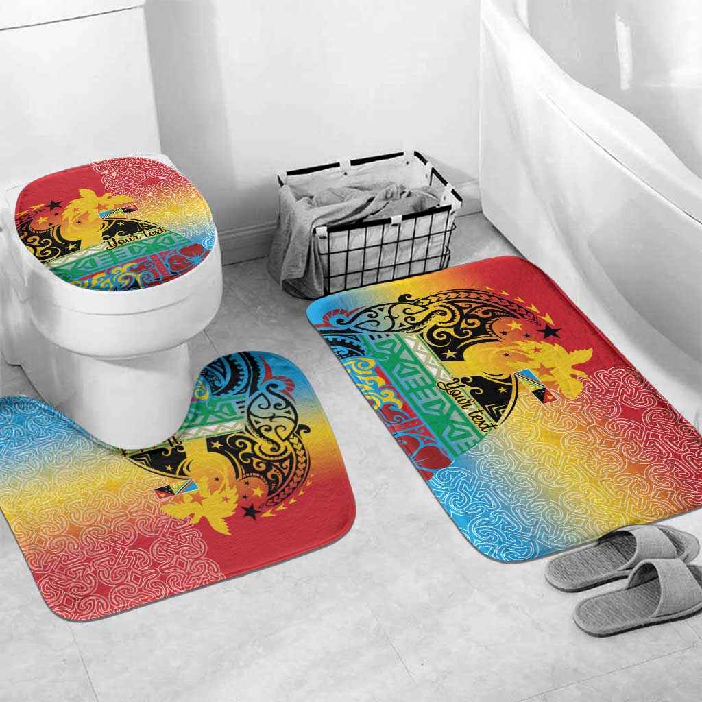 Personalised Torba PNG Day Bathroom Set Oro Tapa Pattern - Polynesian Pride