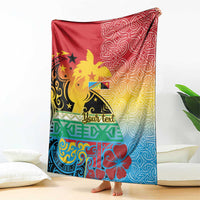 Personalised Torba PNG Day Blanket Oro Tapa Pattern LT9 - Polynesian Pride
