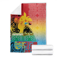 Personalised Torba PNG Day Blanket Oro Tapa Pattern LT9 - Polynesian Pride