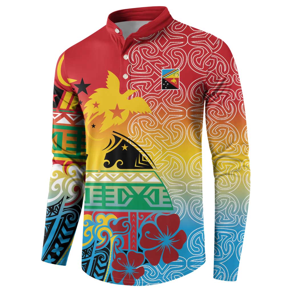 Personalised Torba PNG Day Button Sweatshirt Oro Tapa Pattern LT9 - Polynesian Pride