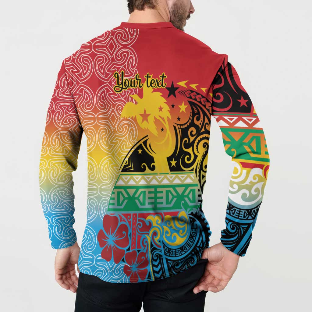 Personalised Torba PNG Day Button Sweatshirt Oro Tapa Pattern LT9 - Polynesian Pride