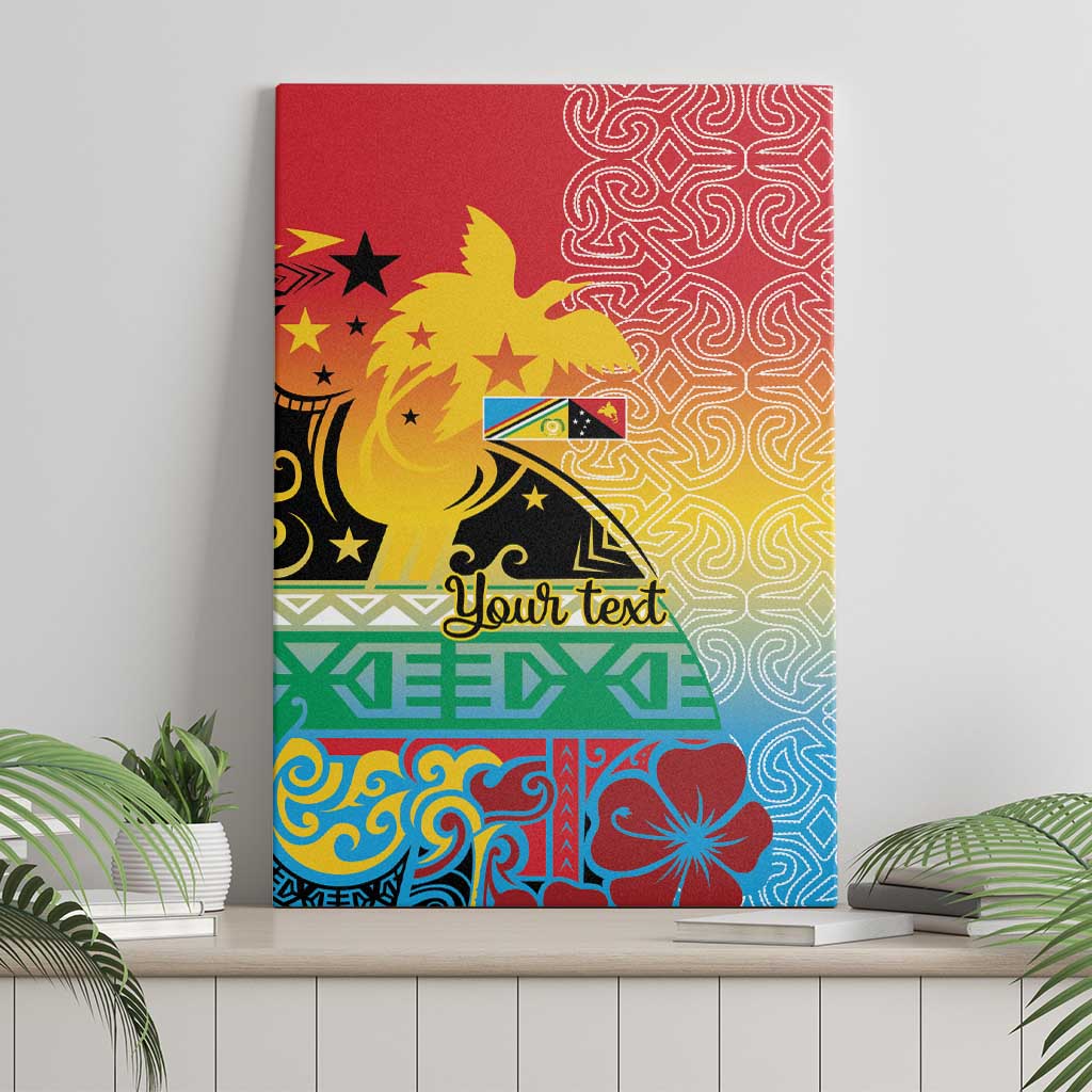 Personalised Torba PNG Day Canvas Wall Art Oro Tapa Pattern LT9 - Polynesian Pride