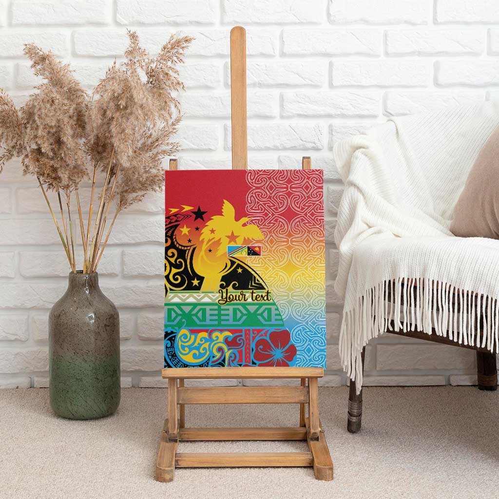 Personalised Torba PNG Day Canvas Wall Art Oro Tapa Pattern LT9 - Polynesian Pride