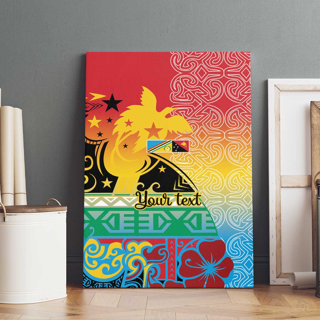 Personalised Torba PNG Day Canvas Wall Art Oro Tapa Pattern LT9 - Polynesian Pride