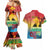 Personalised Torba PNG Day Couples Matching Mermaid Dress and Hawaiian Shirt Oro Tapa Pattern - Polynesian Pride