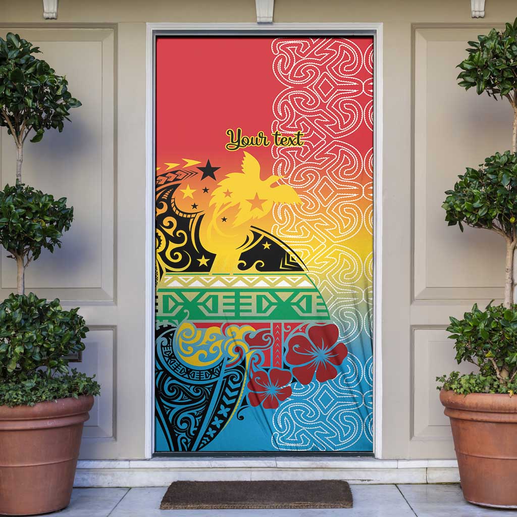 Personalised Torba PNG Day Door Cover Oro Tapa Pattern - Polynesian Pride
