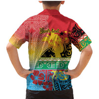 Personalised Torba PNG Day Family Matching Mermaid Dress and Hawaiian Shirt Oro Tapa Pattern - Polynesian Pride