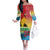 Personalised Torba PNG Day Family Matching Off The Shoulder Long Sleeve Dress and Hawaiian Shirt Oro Tapa Pattern - Polynesian Pride
