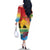 Personalised Torba PNG Day Family Matching Off The Shoulder Long Sleeve Dress and Hawaiian Shirt Oro Tapa Pattern - Polynesian Pride