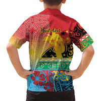 Personalised Torba PNG Day Family Matching Off Shoulder Maxi Dress and Hawaiian Shirt Oro Tapa Pattern LT9 - Polynesian Pride