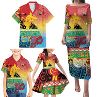 Personalised Torba PNG Day Family Matching Puletasi and Hawaiian Shirt Oro Tapa Pattern LT9 - Polynesian Pride