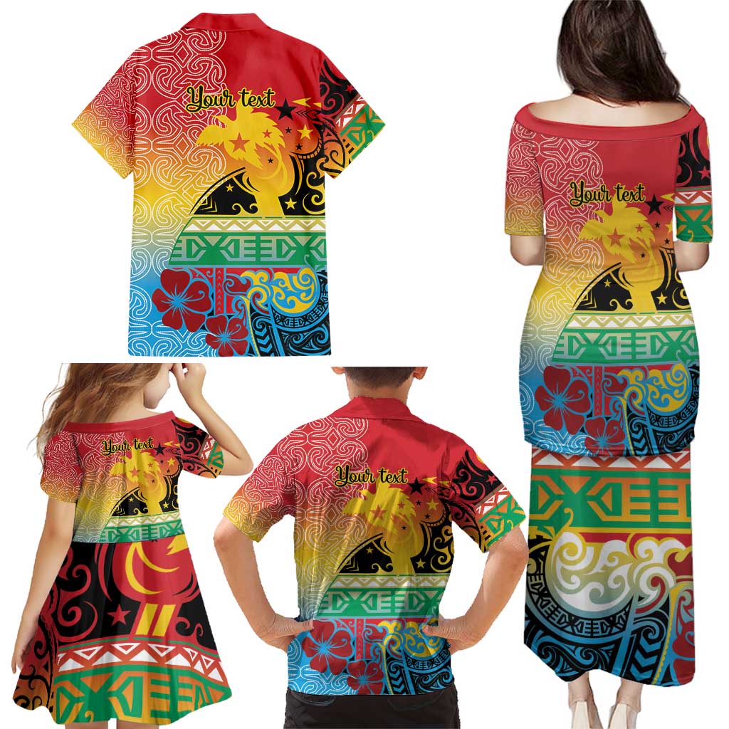 Personalised Torba PNG Day Family Matching Puletasi and Hawaiian Shirt Oro Tapa Pattern LT9 - Polynesian Pride
