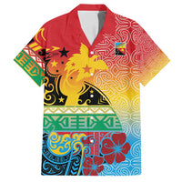Personalised Torba PNG Day Family Matching Puletasi and Hawaiian Shirt Oro Tapa Pattern LT9 Dad's Shirt - Short Sleeve Green - Polynesian Pride