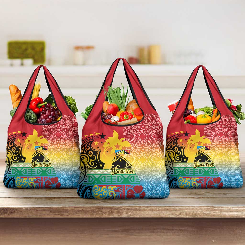 Personalised Torba PNG Day Grocery Bag Oro Tapa Pattern - Polynesian Pride