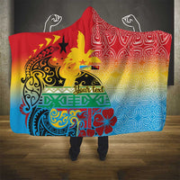 Personalised Torba PNG Day Hooded Blanket Oro Tapa Pattern LT9 - Polynesian Pride