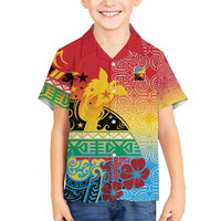 Personalised Torba PNG Day Kid Hawaiian Shirt Oro Tapa Pattern - Polynesian Pride