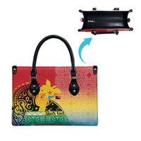 Personalised Torba PNG Day Leather Bag Oro Tapa Pattern - Polynesian Pride