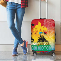 Personalised Torba PNG Day Luggage Cover Oro Tapa Pattern LT9 - Polynesian Pride