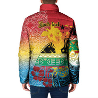 Personalised Torba PNG Day Padded Jacket Oro Tapa Pattern LT9 - Polynesian Pride