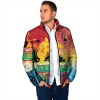 Personalised Torba PNG Day Padded Jacket Oro Tapa Pattern LT9 - Polynesian Pride