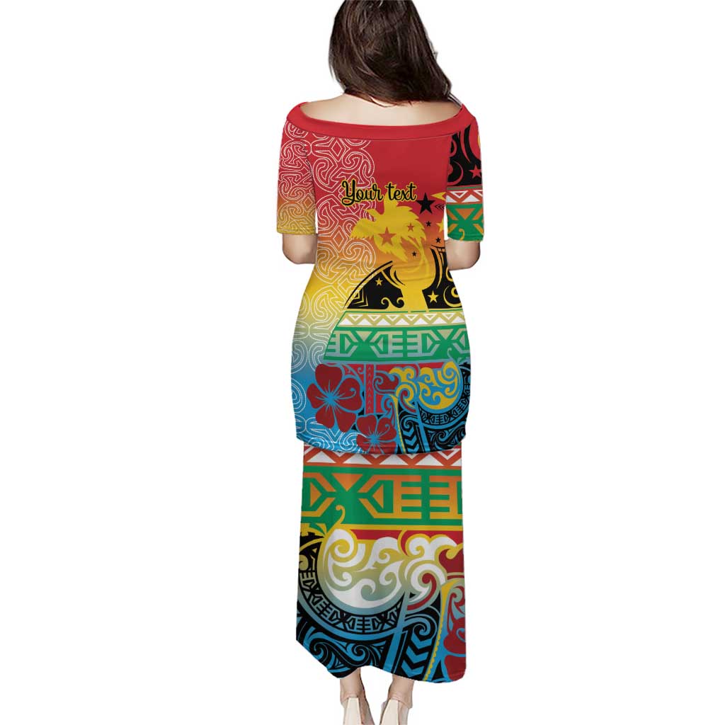 Personalised Torba PNG Day Puletasi Oro Tapa Pattern - Polynesian Pride