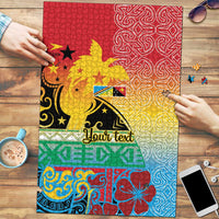 Personalised Torba PNG Day Puzzle Oro Tapa Pattern LT9 Green - Polynesian Pride