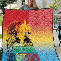 Personalised Torba PNG Day Quilt Oro Tapa Pattern LT9 Green - Polynesian Pride