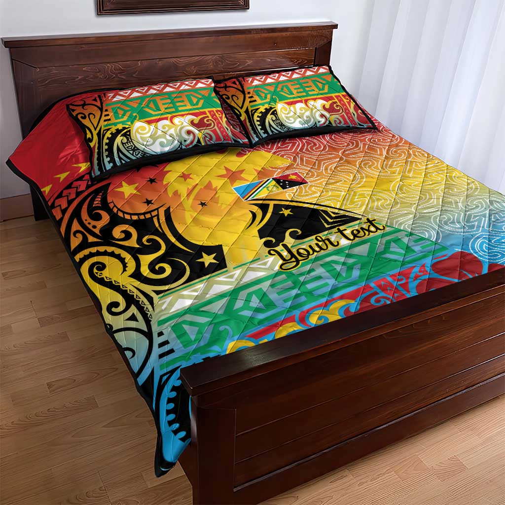 Personalised Torba PNG Day Quilt Bed Set Oro Tapa Pattern LT9 - Polynesian Pride