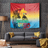 Personalised Torba PNG Day Tapestry Oro Tapa Pattern LT9 Green - Polynesian Pride