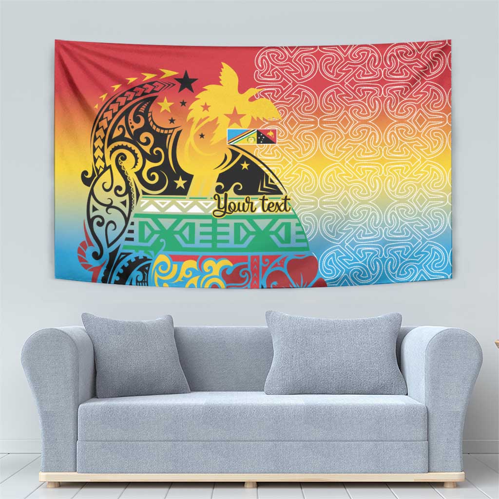 Personalised Torba PNG Day Tapestry Oro Tapa Pattern LT9 - Polynesian Pride