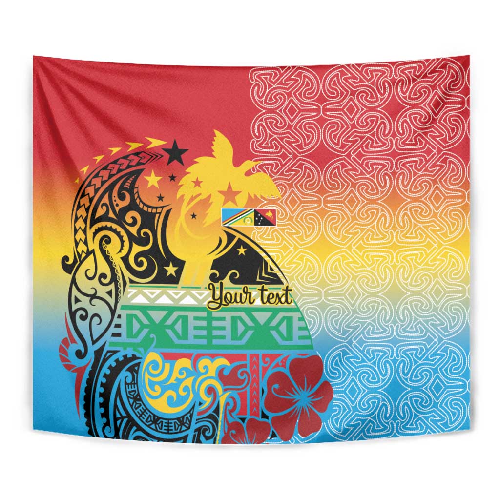 Personalised Torba PNG Day Tapestry Oro Tapa Pattern LT9 - Polynesian Pride
