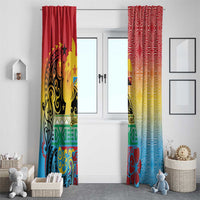 Personalised Torba PNG Day Window Curtain Oro Tapa Pattern LT9 - Polynesian Pride