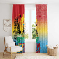 Personalised Torba PNG Day Window Curtain Oro Tapa Pattern LT9 - Polynesian Pride
