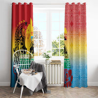 Personalised Torba PNG Day Window Curtain Oro Tapa Pattern LT9 - Polynesian Pride