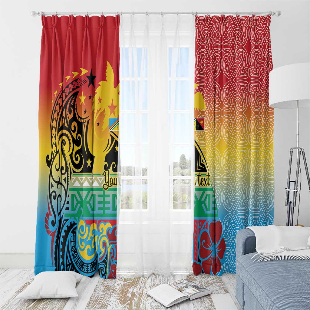 Personalised Torba PNG Day Window Curtain Oro Tapa Pattern LT9 - Polynesian Pride