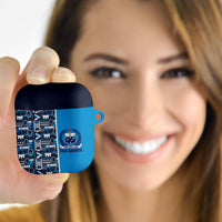 Samoan Warrior Island Heritage AirPods Case Ocean Island Geometry Blue Style LT9 - Polynesian Pride