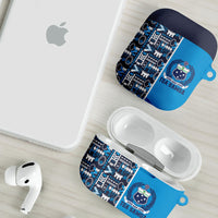 Samoan Warrior Island Heritage AirPods Case Ocean Island Geometry Blue Style LT9 - Polynesian Pride