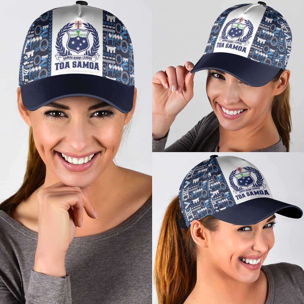 Samoan Warrior Island Heritage Classic Cap Ocean Island Geometry Blue Style LT9 - Polynesian Pride