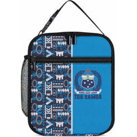 Samoan Warrior Island Heritage Lunch Bag Ocean Island Geometry Blue Style LT9 10.2 × 8.3 × 4.3 inch Blue - Polynesian Pride