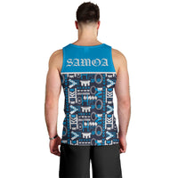 Samoan Warrior Island Heritage Men Tank Top Ocean Island Geometry Blue Style LT9 - Polynesian Pride