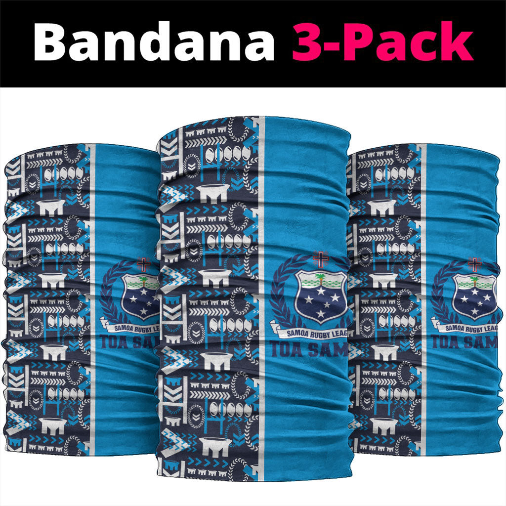 Samoan Warrior Island Heritage Neck Gaiter Ocean Island Geometry Blue Style LT9 package One Size: 25*50cm Blue - Polynesian Pride