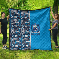 Samoan Warrior Island Heritage Quilt Ocean Island Geometry Blue Style LT9 - Polynesian Pride