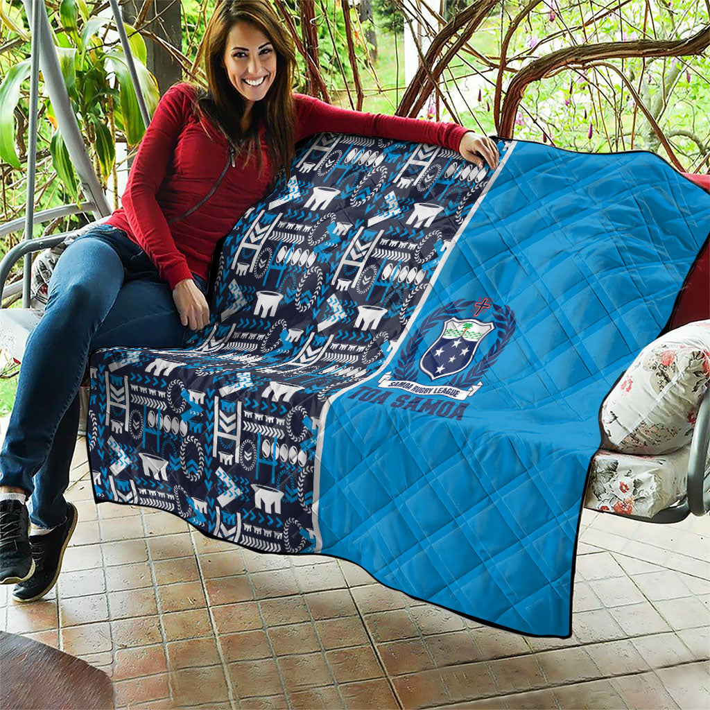 Samoan Warrior Island Heritage Quilt Ocean Island Geometry Blue Style LT9 - Polynesian Pride
