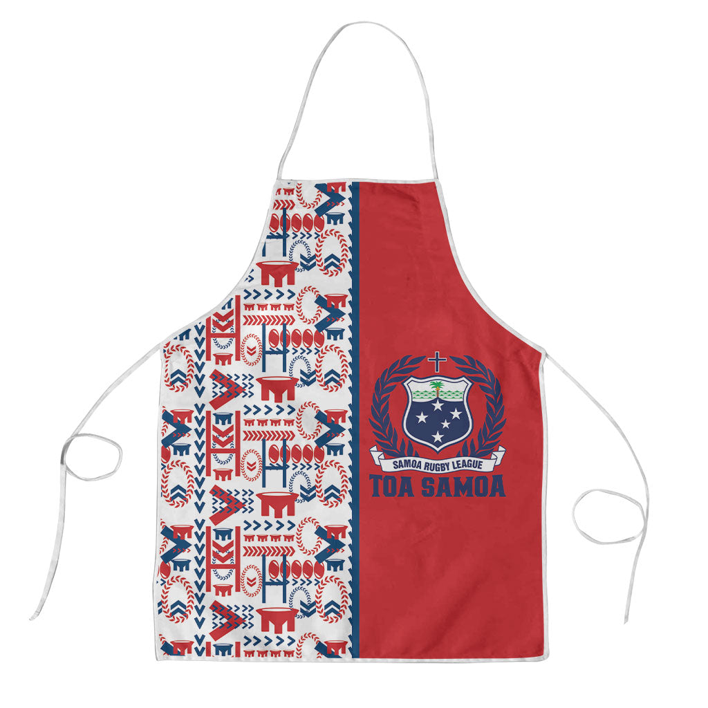 Samoan Warrior Island Heritage Apron Ocean Island Geometry Red Style LT9 Red - Polynesian Pride
