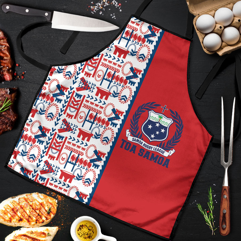 Samoan Warrior Island Heritage Apron Ocean Island Geometry Red Style LT9 Red - Polynesian Pride